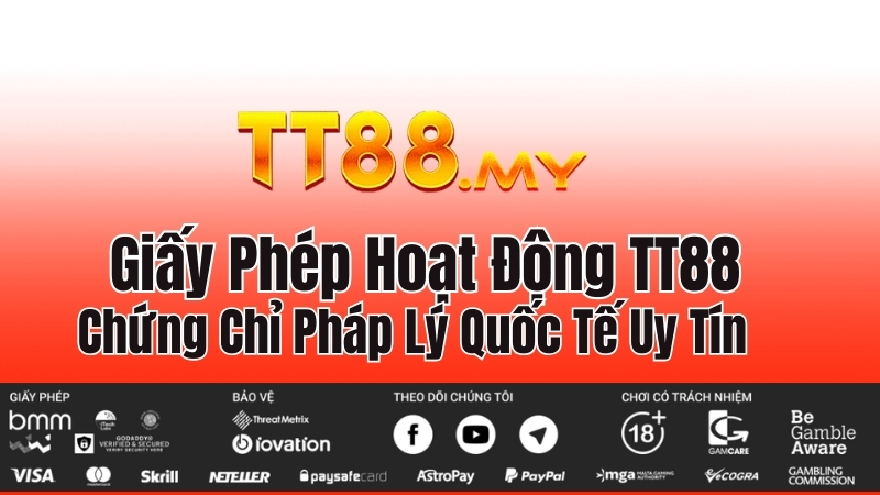 Giấy Phép Hoạt Động TT88 - Chứng Chỉ Pháp Lý Quốc Tế Uy Tín